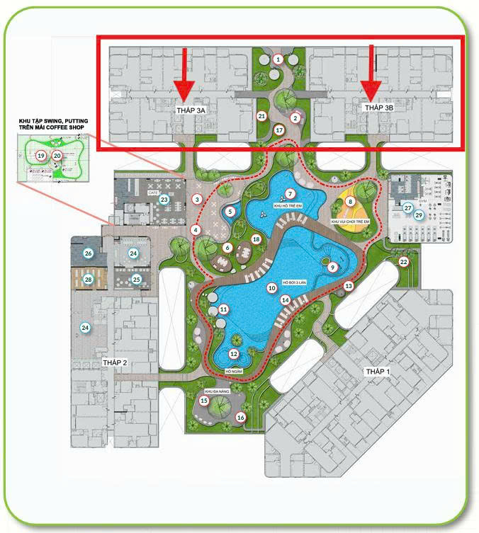 Green Skyline: “Thiên Đường Sống Xanh” Đáng Sở Hữu Nhất Năm 2025 5 Vi tri thap 3A 3B