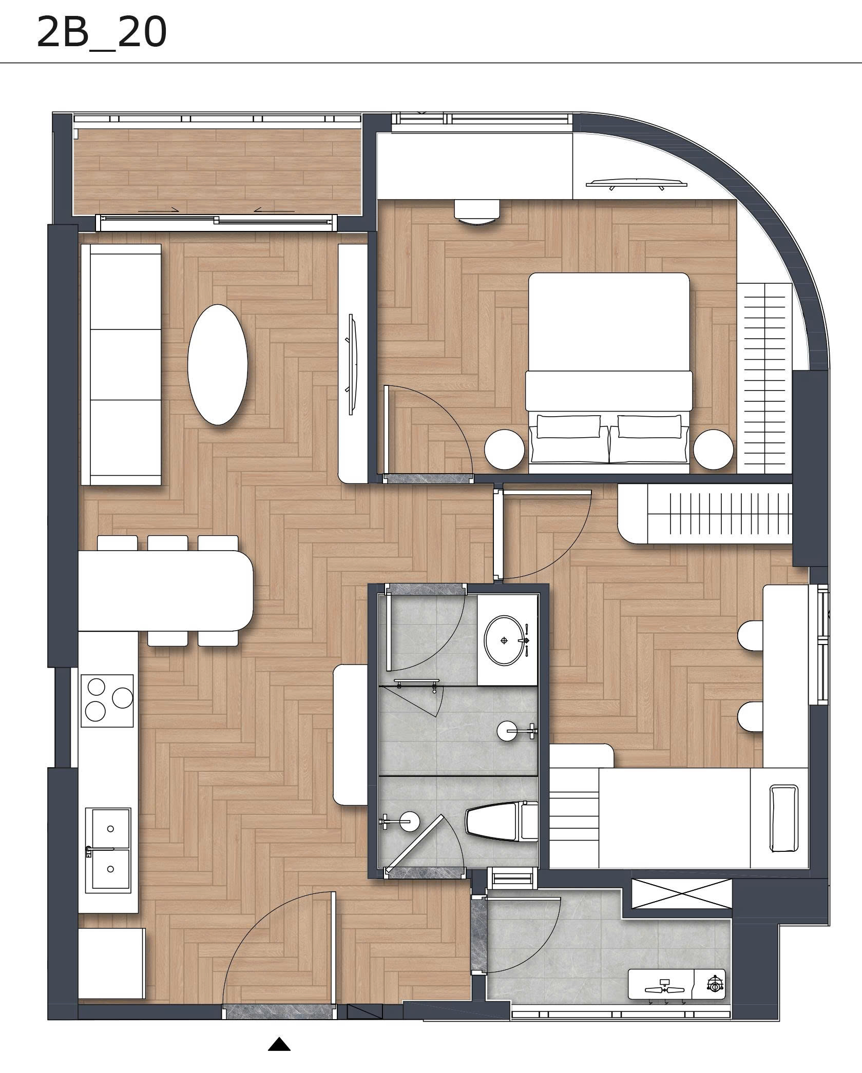 Can Ho 2PN Green Skyline