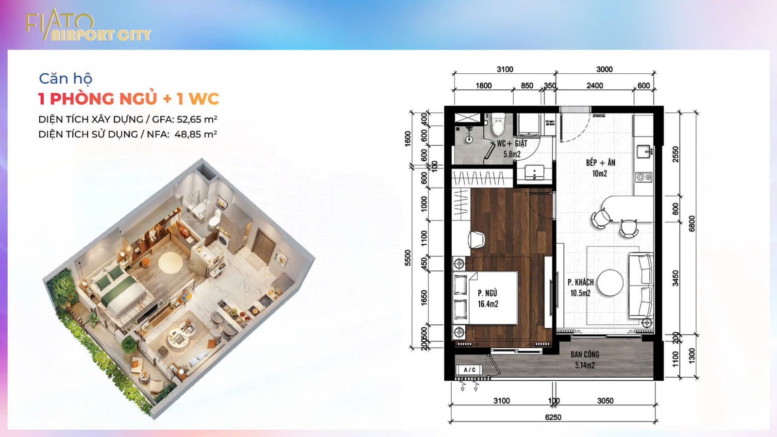 Nhận Ký Gửi Cho Thuê Căn Hộ Fiato Uptown, Hoàn Thiện, Full Nội Thất