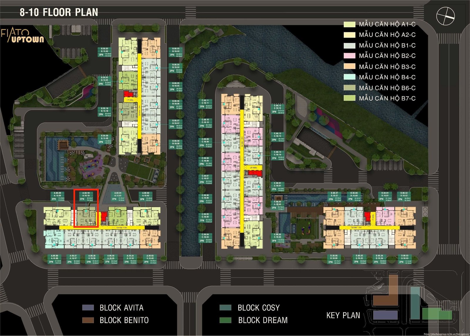 Bán căn Hộ 2 PN Fiato Uptown View Hồ Bơi Công Viên, Q1