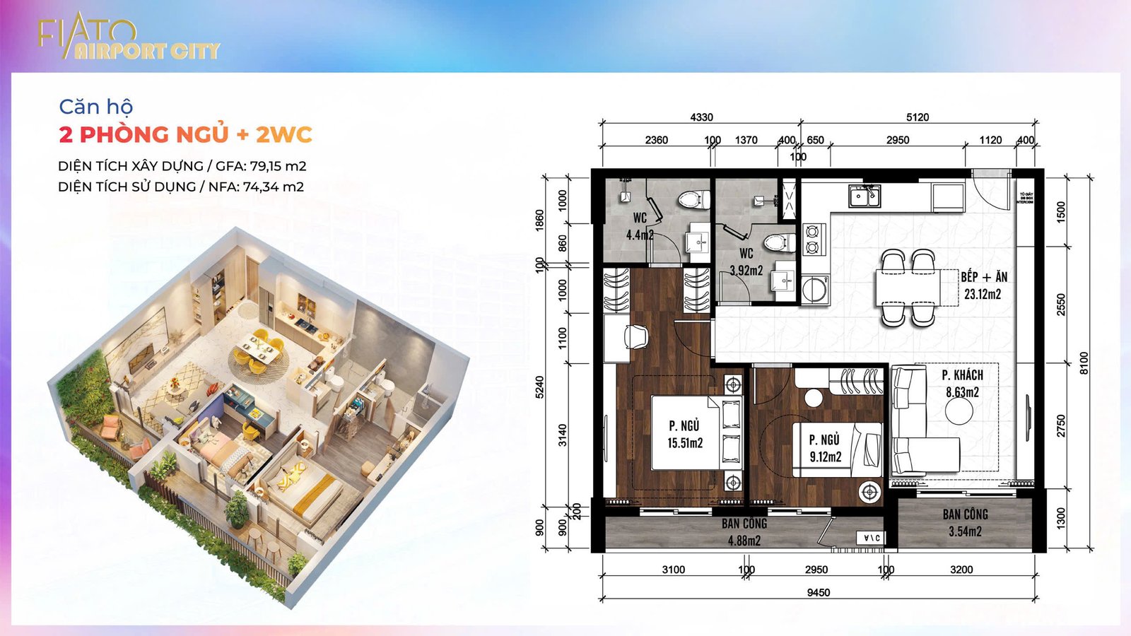 BÁN CĂN HỘ GÓC 87m² BLOCK C – VIEW ĐẸP – GIÁ CHỈ 5,2 TỶ