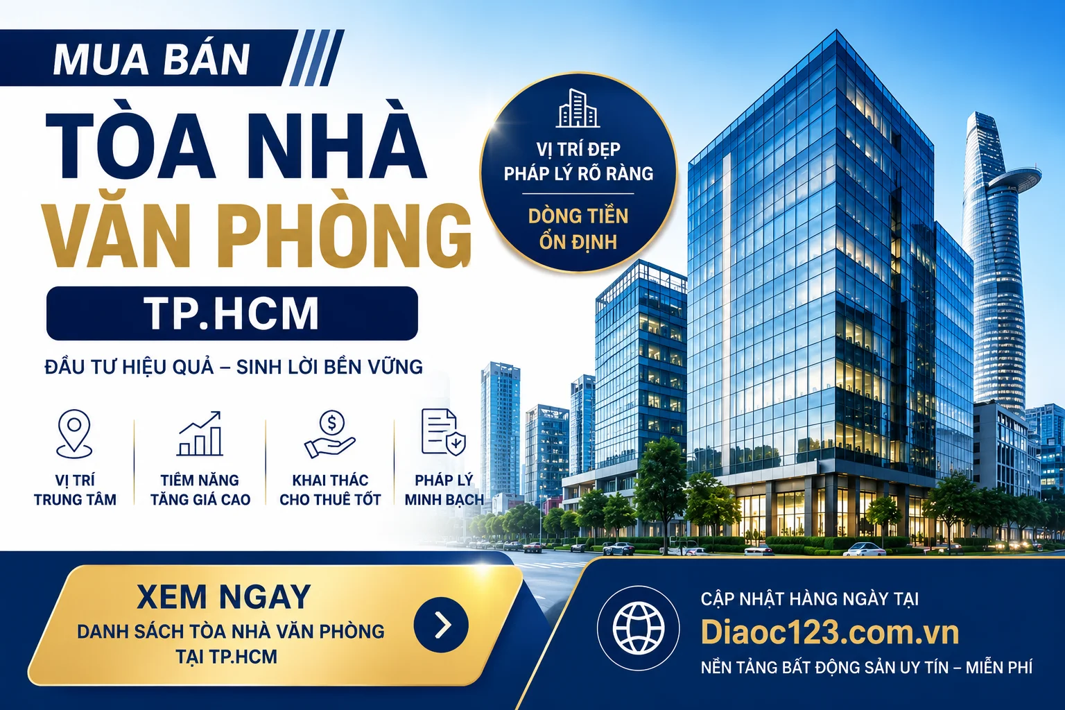 Bán Tòa Nhà TPHCM: Phân Khúc Dòng Tiền Được Nhà Đầu Tư Săn Đón Năm 2026